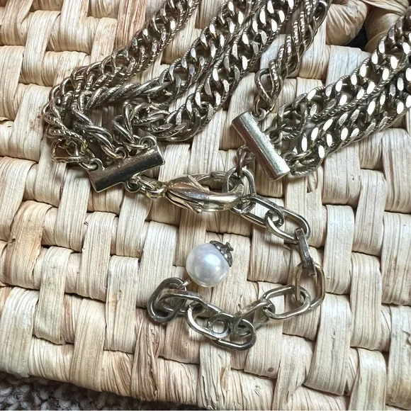 Gorgeous Oversized Faux Champagne Pearl Layering Necklace - Picture 5 of 5